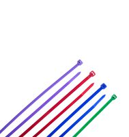 SecuriTie CT11-50100ASST Cable Ties, 11 Inch., 50 Lbs. Tensile Strength, Wire & Cord Management / Industrial / Household Use, Nylon Zip Tie, 100 Pk, Assorted Colors, Multicolor