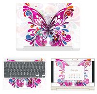decalrus - Protective Decal Butterfly Skin Sticker for Lenovo ChromeBook C330 (11.6" Screen) case Cover wrap LEchrmbookC330-50
