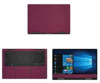 decalrus - Protective Decal for Dell Inspiron i7386 / 7386 (13.3" Screen) Laptop Wine Carbon Fiber Skin Skins Decal wrap CFdellInspiron13_I7386Wine