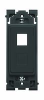 Leviton RE640-OB Renu QuickPort 2-Port Insert with Blank Adapter, Onyx Black