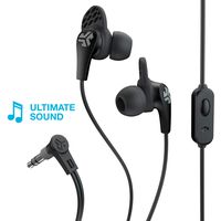 JLab Audio JBuds Pro Signature Earbuds | Titanium 10mm Drivers | Music Controls, Universal Mic | Custom Fit with Cush Fins | Black