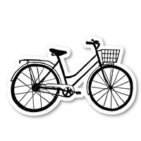 Bicycle Sticker Travel Black Stickers - Laptop Stickers - 4" Vinyl Decal - Laptop, Phone, Tablet Vinyl Decal Sticker S81809