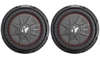 (2) Kicker 43CWRT101 10" Dual Voice Coil 1-Ohm Car Audio Subwoofers Totaling 1600 Watt