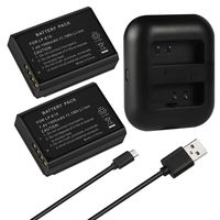 ARyee LP-E10 Camera Battery (2-Pack) Compatible with Canon EOS Rebel T3 T5 T6 Kiss X50 X70, Canon EOS 1100D 1200D 1300D Digital SLR Camera, Dual Charger and Battery Set