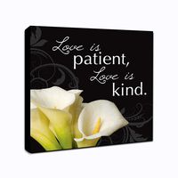 LACOFFIO Love is Patient Love is Kind Wall Art Décor Plaque 6" x 6" Housewarming Gift Idea