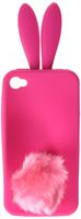 Bunny Skin Case with Furry Tail for Apple iPhone 4 (Verizon & AT&T), Hot Pink‏