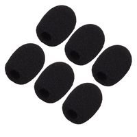 Sunmns 6 Pack Mini Size Lapel Headset Microphone Windscreen Foam Cover, Black
