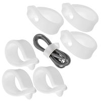 ELFRhino Reusable Cord Organizer Cable Straps Keeper Holder Cable Ties Wire Ties for Phone Charging Cord Electronics Electrical Computer PC Wire Wrap Manager Management(Set of 6)