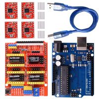 Longruner CNC Shield Expansion Board V3.0 Board + A4988 Stepper Motor Driver with Heatsink