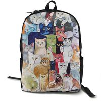 O-X_X-O Unisex Travel Backpack Polyester School Backpack Rucksack Laptop Backpack Classic Cats Animal Backpack for Everyday Student Book Bag