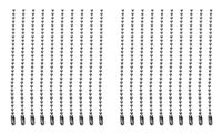 Shapenty 4 Inch Stainless Steel Ball Bead Chains Connector Clasp Extension Keychain Tag Key Rings for Jewelry Finding Making Accessories, 2.4 mm Diameter, 20PCS