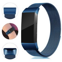 Find-MyWay Replacement Compatible with Fitbit Charge 3 Bands/Charge 3 SE Metal Bands Wristband Accessory Breathable Sport Bracelet Strap Small & Large for Women Men Silver Rose Gold 10 Colors