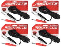 4 Rockville RCDSTR10B 10' 1/4" TRS to Dual Mono 1/4" TS Y-Cable 100% Copper