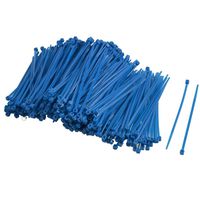 Uxcell Nylon Adjustable Self-locking Cable Ties, 2.5 x 100 mm, Blue, 500 Piece