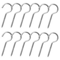 Gydandir Heavy Duty Large Screw Hooks Jumbo Ceiling Hooks Cup Hooks, Length 4 Inches, 12 Pack