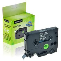 GREENCYCLE 1 PK White on Black Label Tape Compatible for Brother TZ TZe 335 Tze335 P-Touch 12mm