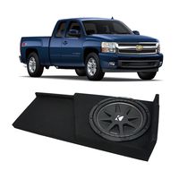 Compatible with 2007-2013 Chevy Silverado Ext Cab Truck Kicker Comp C10 Single 10 Sub Box Enclosure - Final 4 Ohm