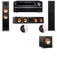 Dolby Atmos 3.1.2 Klipsch RP-280F Tower Speakers R112SW with TX-NR838