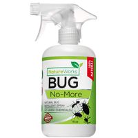 Bug No More | Natural Insect & Pest Control Spray | Ant Roach Termite Fly Mosquito Flea & Spider Killer | Organic Indoor Outdoor Pesticide I Home Patio Lawn & Garden Insecticide | Kid & Pet Safe 16oz