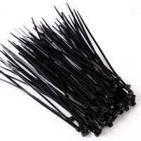 Iuhan100-300PCS Self-Locking Nylon Cable Ties Zip Wrap (300PCS, Black)