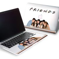 ZizzStore MacBook Hard Case and Keyboard Decal Set Protective Hard Shell with Vinyl Sticker Around Keyboard for (Air 13 (A1369 & A1466), Friends Coffee)