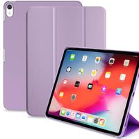 KHOMO iPad Pro 12.9 Inch Case 3rd Generation (Released 2018) - Dual Purple Super Slim Cover with Rubberized Back and Smart Feature