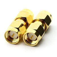 Maxmoral 2PCS SMA Male to SMA Male Connector RF Coax Coaxial Adapter