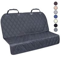 Vivaglory Dog Back Seat Covers with No-Skirt Design, Quilted & Durable 600 Denier Oxford 4 Layers Pet Bench Protectors with Anti-Slip Backing for Most Cars, SUVs & MPVs, Black, 46" (L) 52" (W)