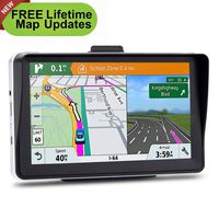 7 inches Car GPS, 8GB Navigation System for Cars Lifetime Map Updates Touch Screen Real Voice Direction