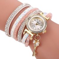 WoCoo Watch,Luxury Analog Quartz Watch with Diamond Bracelet,Best Gift for Women(White)