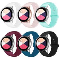 QINICHEN Compatible for Samsung Galaxy Watch Bands 42mm,Soft Sport Silicone 20mm Replacement Wristband Strap Compatible for Galaxy Watch 42mm,Galaxy Watch Active 40mm