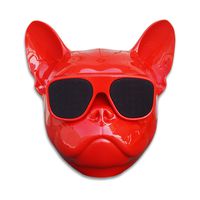 Bulldog Speaker Portable Bluetooth Speakers 8W Output Bass Stereo Personalized Cool Artistic Wireless Speaker for Home Party Cafe Bar Compatible for Desktop PC/Laptop/Mobile Phone (Red)