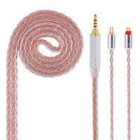 8 Core Silver Plated Earphone Cable,Better Pink Upgrade 2PIN Detachable Earphone Cable Replacement Earphone Wire for CCA C10 C16 ZS10 ZS6 ZS5 ZSR ZST TRN V10 V20 TFZ (2.5mm Audio Jack, 2 Pin) ...