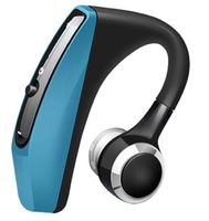Pelotek; Hand Free Bluetooth Headset | Ear Hook Headphones | in Ear Headphones Wireless Bluetooth | Premium Luxury Quality Design with Mic Voice Control Noise Cancelling Technology (Blue)
