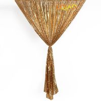 LQIAO Gold Sequin Curtain Panel Backdrop-W50xH63in Shimmer Sequin Fabric Photography Luxury Curtains for Bedroom Window Curtains Living Room Elegant Drapes One PC, Hook 50x63in(125x170cm))