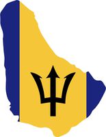 Map with flag inside barbados 4x5 sticker decal die cut vinyl - Made and Shipped in USA