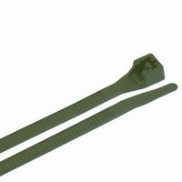 Gardner Bender 41-308R 100% Recycled Cable Tie, 8 Inch., 50 lbs. Tensile Strength, Wire / Cord Management Industrial and Household Use, Nylon Zip Tie, 15 Pk., Dark Green