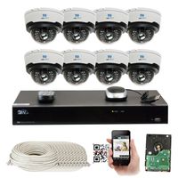 8 Channel H.265 4K NVR 4-Megapixel Motorized Zoom POE Plug & Play Security System, 8pcs 4MP 1520p 4X Optical Zoom Waterproof Dome IP Cameras, Support Quick QR Code Remote Access, 5TB WD Purple HDD
