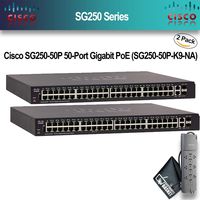 Cisco SG250-50P 50-Port Gigabit PoE (SG250-50P-K9-NA) 2-Pack. + PowerStrip