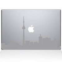 The Decal Guru 2076-MAC-13X-S Toronto Cityscape Decal Vinyl Sticker, Silver, 13" MacBook Pro (2016 & Newer)