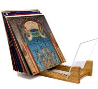 Vinyl Record Storage Holder Display - 50 LP's Album Stand Rack