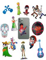 13pcs Coco Movie Show Sticker Creative DIY Stickers Funny Decorative Cartoon Decal Day of The Dead for Laptop Luggage Printer Notebook Phone Home Office Wall Garden Window Snowboard