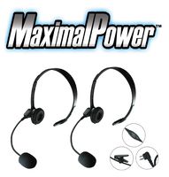 MaximalPower JH902 Headset with Microphone and PTT with Motorola 2 pin connector for Motorola CP200 Devices GP88 300 CT150 P040 PRO1150 SP10 XTN500 Radios (2 Pack) (2 Pack)