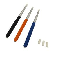 Ouyatoyu 3Pcs Baton Pointers Telescopic Teachers Pointers Teaching Pointers Stick Presentation Pointers Handheld Presenter Retractable Pointers for Classroom Whiteboard Black&Blue&Orange