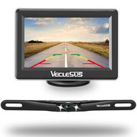 VECLESUS Backup Camera Kit, 4.3" TFT LCD Panel Display with 149° Golden Viewing Angle, Super Night Vision, IP68 Waterproof License Plate Backup Camera for All Cars, Vans, Pickup Trucks