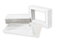 Golden State Art, Pack of 25 White Pre-Cut 5x7 Picture Mat for 4x6 Photo with White Core Bevel Cut Mattes Sets. Includes 25 High Premier Acid Free Bevel Cut Matts & 25 Backing Board & 25 Clear Bags