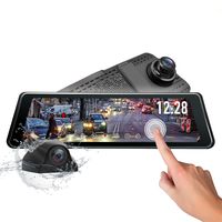 Backup Camera,Eonon 9.88 Inch Full Touch Screen Stream Media Dual Lens AHD Reverse Camera,1296P FHD Front Camera and 720P Rear View Recorder with LDWS,GPS for Trucks and cars-R0011