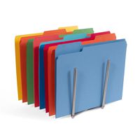 Adjustable Stainless Steel Table Desk Top File Magazine Holder Stacking Sorter Organizer Rack (8 Sectional)