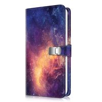 Fintie Wallet Photo Album for Fujifilm Instax,108 Pockets Snap Fastener Photo Album for Fujifilm Mini 9 Mini 8+ Mini 90 Mini 26+ Mini LiPlay, HP Sprocket, Polaroid Camera 3-Inch Film, Galaxy