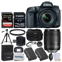Canon EOS 7D Mark II DSLR Camera Body with W-E1 Wi-Fi Adapter + EF-S 18-135mm f/3.5-5.6 is USM Lens + 64GB Memory Card + Canon LP-E6N Battery + DC59 Camera Case + 67mm UV Filter + USB Card Reader